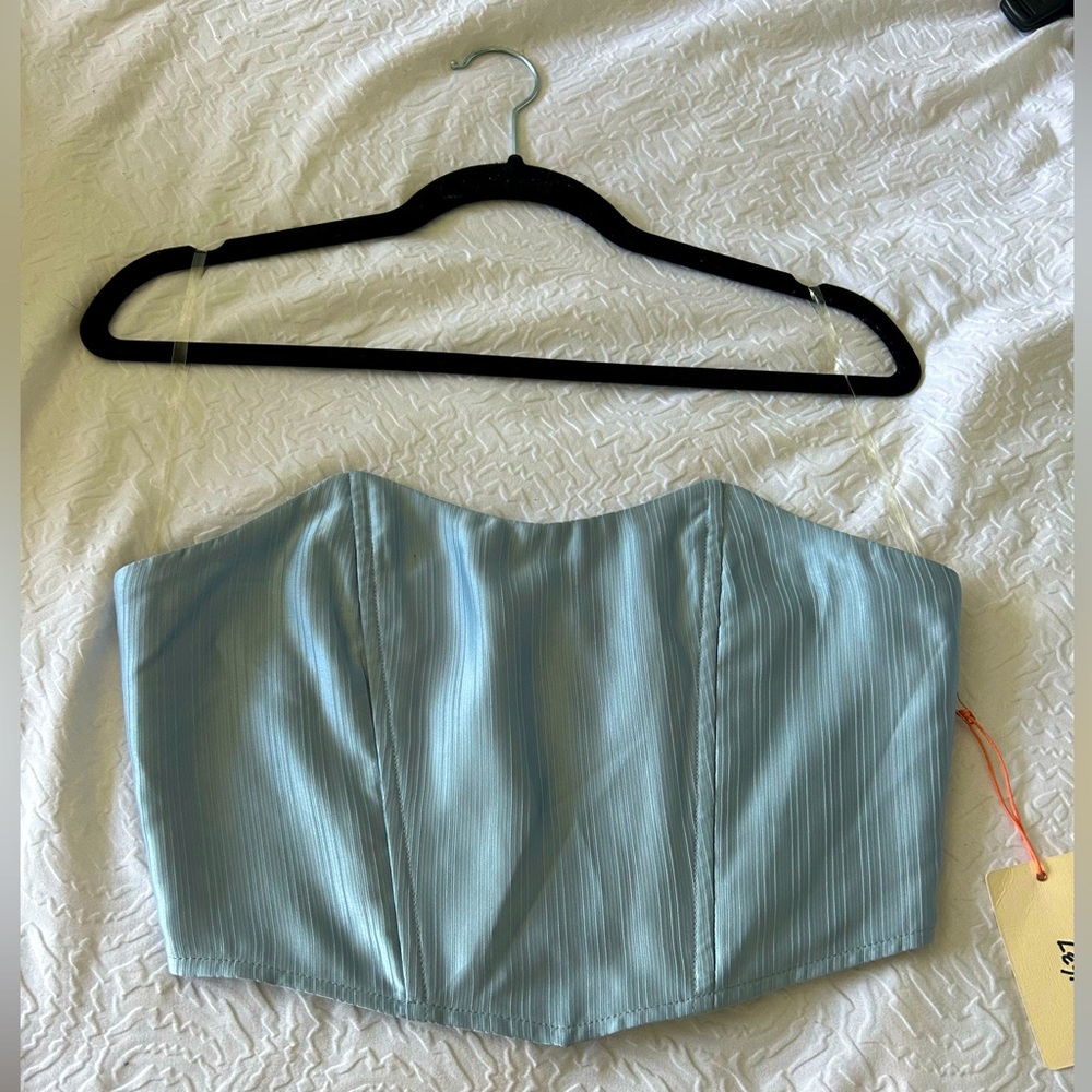 PacSun Light Blue corset Small wired top